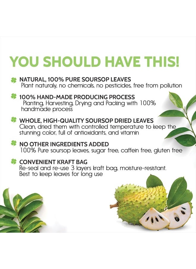 FRESHDRINKUS Premium Soursop Dried Leaves, 120+ Leaves  - Image 3