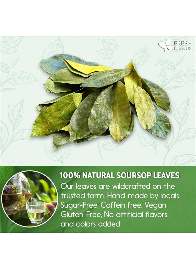 FRESHDRINKUS Premium Soursop Dried Leaves, 120+ Leaves  - Image 2