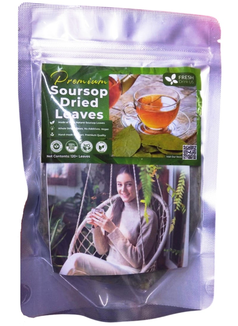 FRESHDRINKUS Premium Soursop Dried Leaves, 120+ Leaves  - Image 1