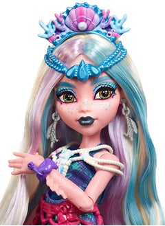 MONSTER HIGH Monster High Monster Fest Doll, Lagoona Blue with Glam Outfit & Festival Themed Accessories like Snacks, Band Poster, Statement Bag & More  - Image 3