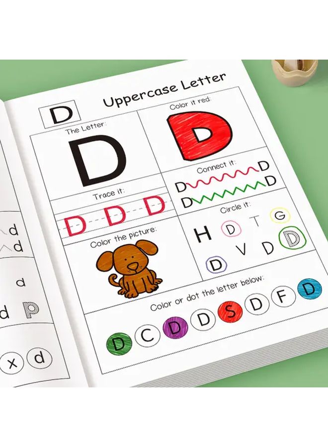 Green Alphabet Tracing Workbook 48 Pages Letter Recognition Spelling Practice Educational Book - Image 5