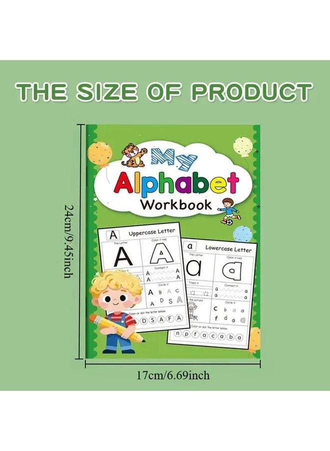Green Alphabet Tracing Workbook 48 Pages Letter Recognition Spelling Practice Educational Book - Image 3