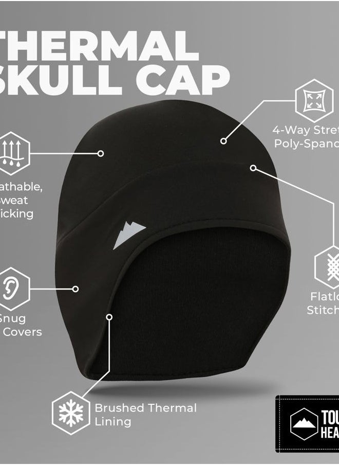 Orzero Thermal Helmet Liner Skull Caps for Men - Winter Running Beanie, Helmet Cap & Cycling Caps for Running, Skiing, Winter Sports Black  - Image 3