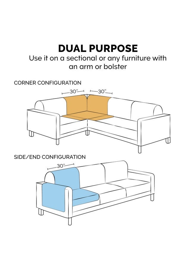 غطاء وسادة زاوية من فورهافن للكلاب والقطط، قابل للغسل، للأرائك والأرائك المقطعية والأرائك على شكل حرف L - غطاء زاوية طويل من الفرو الصناعي المشعر من سناجل سبوت - رمادي، مقاس واحد - Image 4