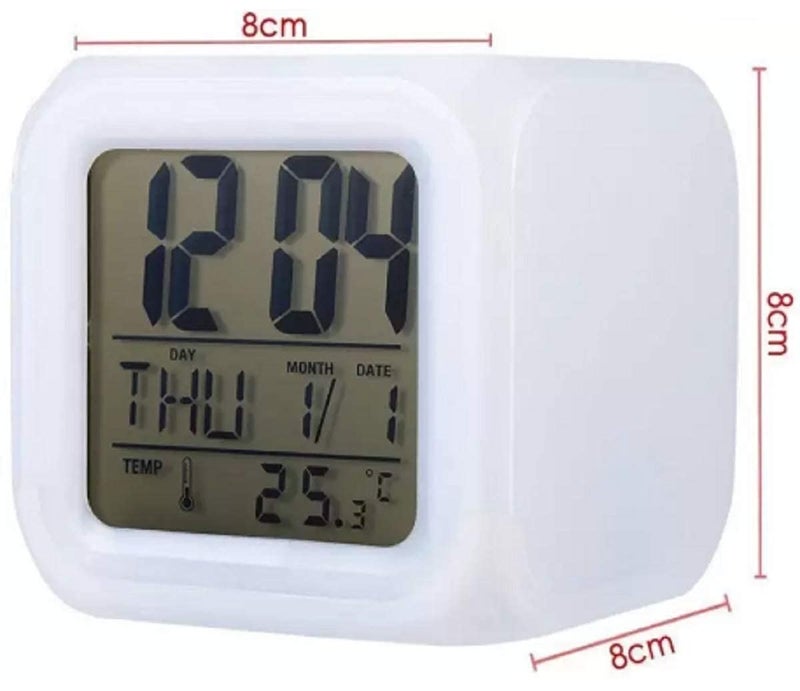 COFIEX Smart Digital Alarm Clock with 7 Color Changing LED Date Time and Temperature Display Magic Digital Calendar Timer Light Operated Ideal for Bedroom Office or Travel - Image 5