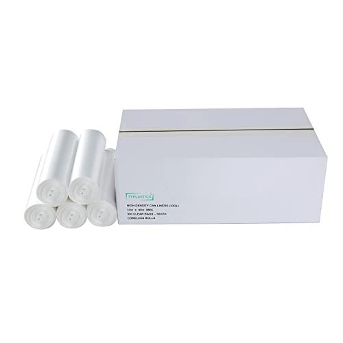 TYPLASTICS 33 Gallon Clear Trash Can Liners - 33" x 40" - High Density Garbage Bags - Case of 500 - Multipurpose for Office, Outdoor, Recycling, Industrial and Commercial - Image 4