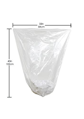 TYPLASTICS 33 Gallon Clear Trash Can Liners - 33" x 40" - High Density Garbage Bags - Case of 500 - Multipurpose for Office, Outdoor, Recycling, Industrial and Commercial - Image 2