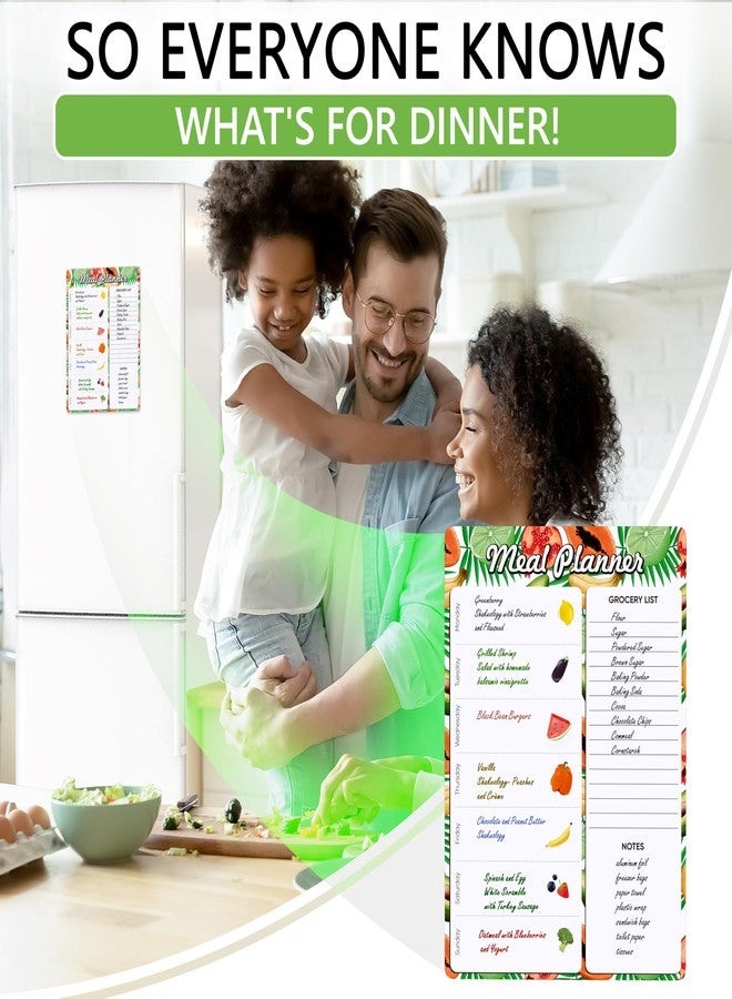 JUZARI Magnetic Meal Planner for Refrigerator - A4-8.5 x 12 Weekly Menu Magnet Fridge Menu Board with Dry Erase Grocery List - Image 5