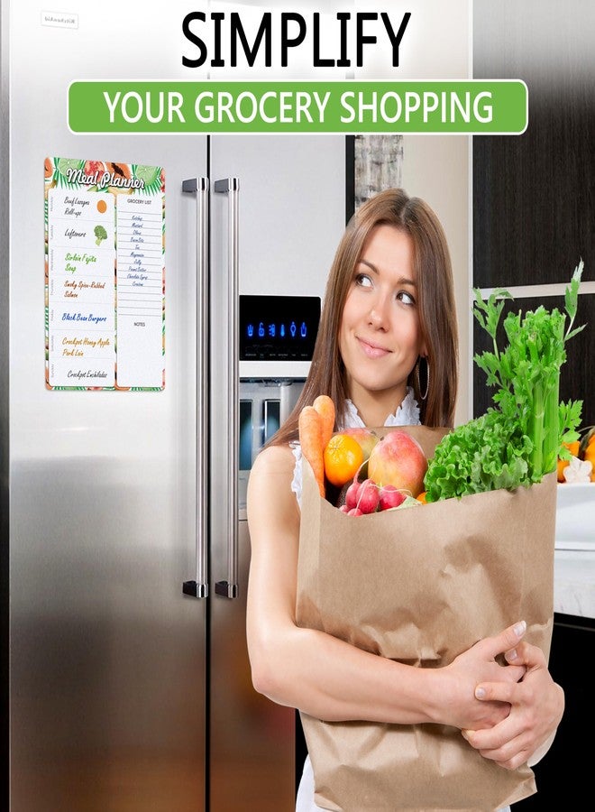 JUZARI Magnetic Meal Planner for Refrigerator - A4-8.5 x 12 Weekly Menu Magnet Fridge Menu Board with Dry Erase Grocery List - Image 4