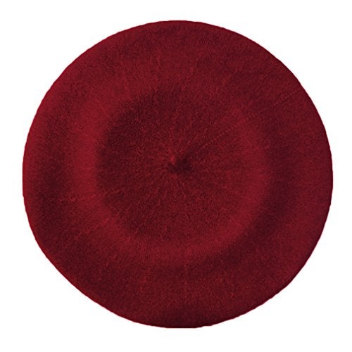 AIYUE Women Men Beanie Hat Wool Warm French Beret Solid Color Artist Painter Fancy Dress Costumes Navy Blue/Wine Red - Image 2