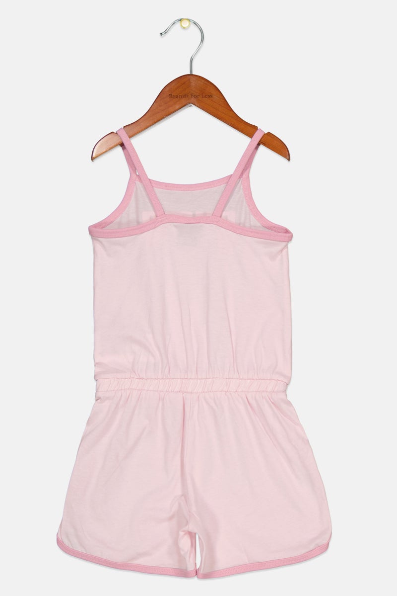 PUMA Kids Girl Sportswear Fit Brand Logo Training Playsuits, Pink - Image 2