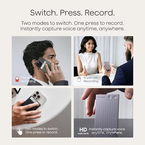 Plaud Note AI Voice Recorder Device/Dictaphone w/Case App Control AI Transcribe & Summarize Support 112 Languages 64GB Digital Audio Recorder Note Taker for Lectures Meetings Calls, Black - Image 3