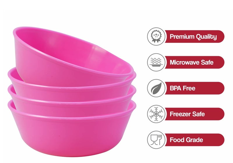 Wonder Plastic Sigma 300 Microwave Safe Multipurpose Mixing Bowls, Set of 4 pc Bowl 300 ml (Pink) - Image 5