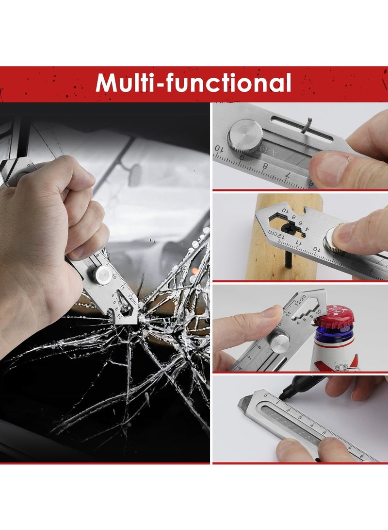 SOLARAE 2 Pcs Utility Knife, Stainless Steel Retractable Box Cutter, Multifunctional Utility Knife with 10 Pcs Replaceable Blades for Office, Home, School - Image 4