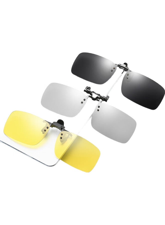 Boshide Polarized Photochromic Clip-On Sunglasses For Driving Men Women Night Vision Grey Lens - Image 3