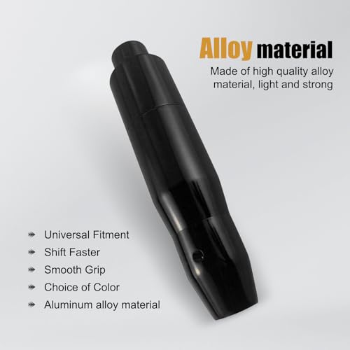 pinflaw 1 PC Automatic Gear Shift Lever 57 Alloy Easy to Control Smooth EasyGrip Trim Shift Lever Head with M8M10M12 Adapter Modification Accessory for Automatic Transmission Cars Black - Image 5