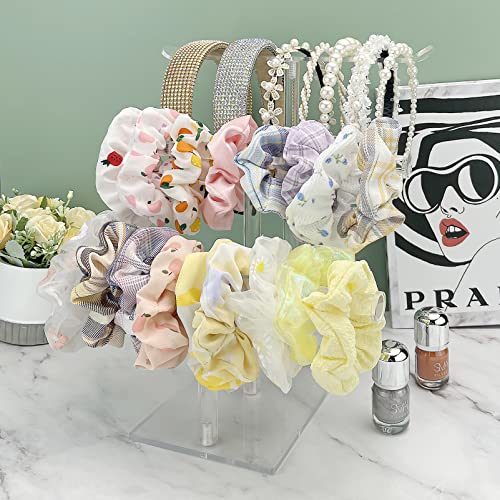 Bigfety Acrylic Headband Holder, 3-Tier Hair Accessories Organizer Clear Stand for Girls - Image 2