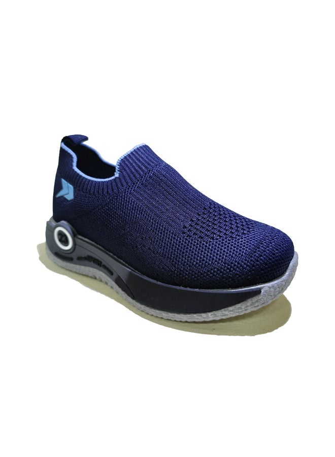 Slip-On Sneakers with a Distinctive Modern Design - Navy - Image 2