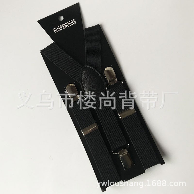Supply Solid Color Children'S Suspender Clip Baby Suspenders 3 Clips Y-Shaped Performance Clothing Matching Suspender - Image 1