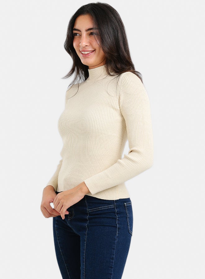 Carina Ribbed High Neck Pullover - Image 2