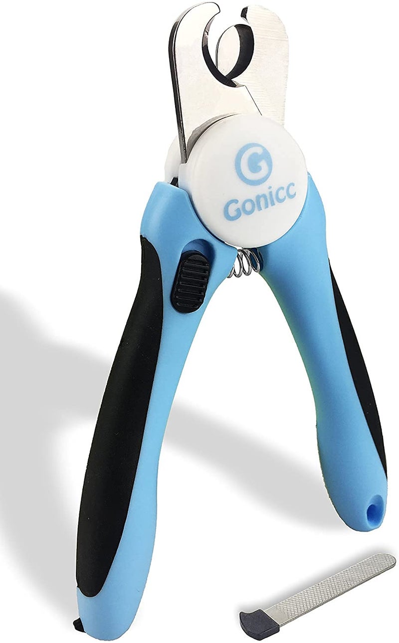 gonicc Dog & Cat Pets Nail Clippers and Trimmers - with Safety Guard to Avoid Overcutting, Free Nail File, Razor Sharp Blade - Professional Grooming Tool for Pets - Image 1