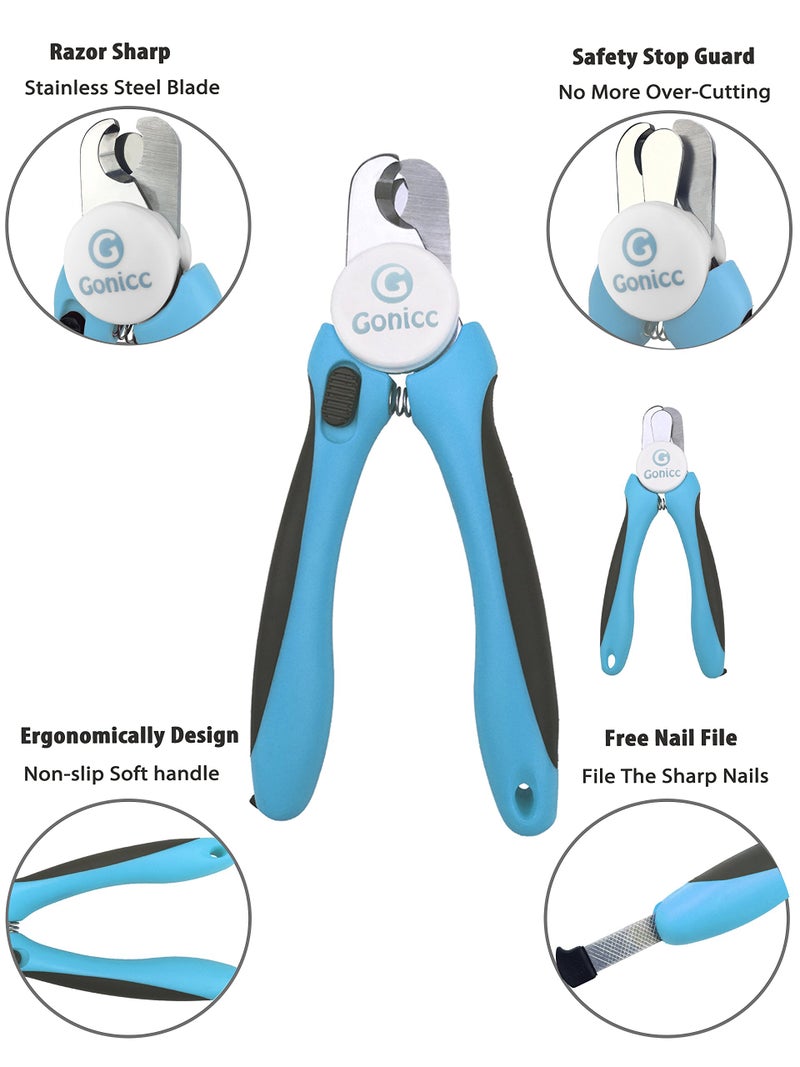 gonicc Dog & Cat Pets Nail Clippers and Trimmers - with Safety Guard to Avoid Overcutting, Free Nail File, Razor Sharp Blade - Professional Grooming Tool for Pets - Image 5