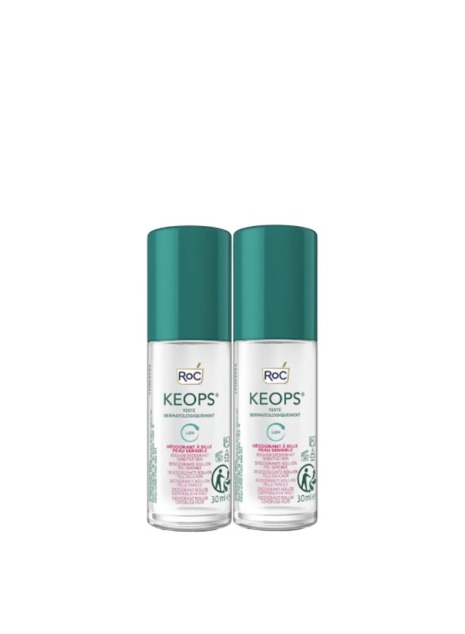 روك مجموعة مزيل العرق RoC Keops Sensitive Roll-On، 2 × 30 مل - Image 1