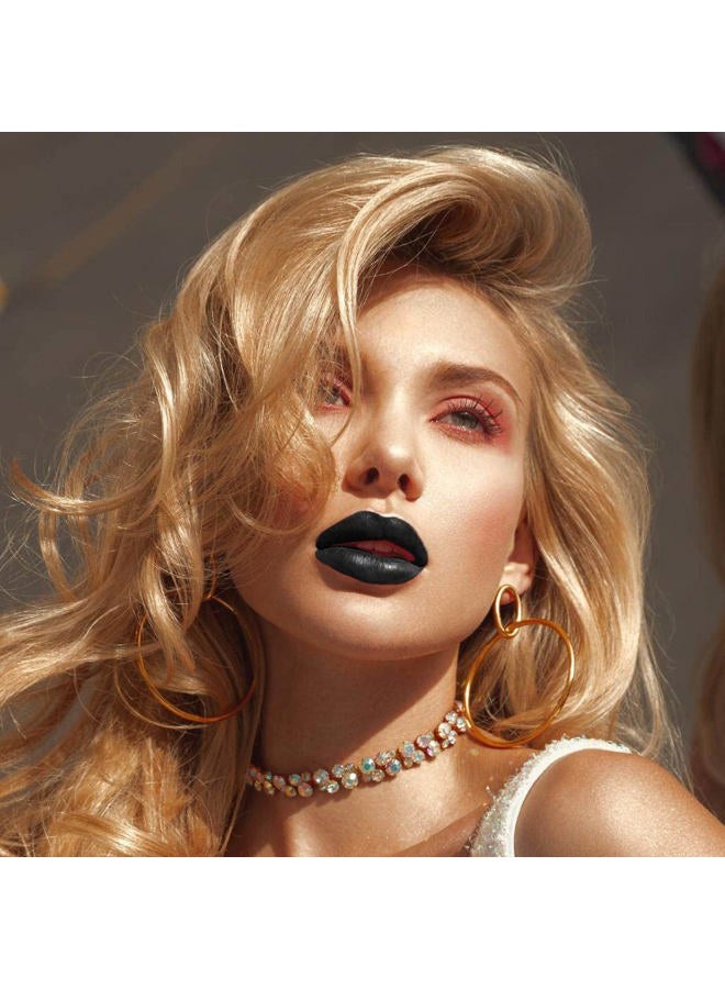 Kilshye Glitter Liquid Lipstick Matte Lipsticks Shimmer Lip Gloss High Pigment Lipglze Party Lips Makeup for Women and Girls Pack of 1 (Black) - Image 2