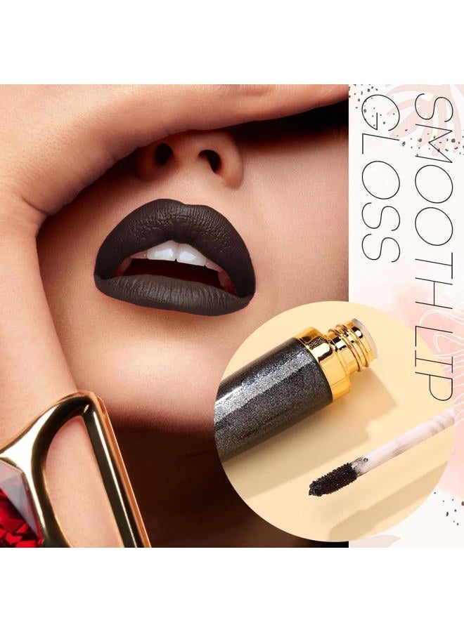 Kilshye Glitter Liquid Lipstick Matte Lipsticks Shimmer Lip Gloss High Pigment Lipglze Party Lips Makeup for Women and Girls Pack of 1 (Black) - Image 4