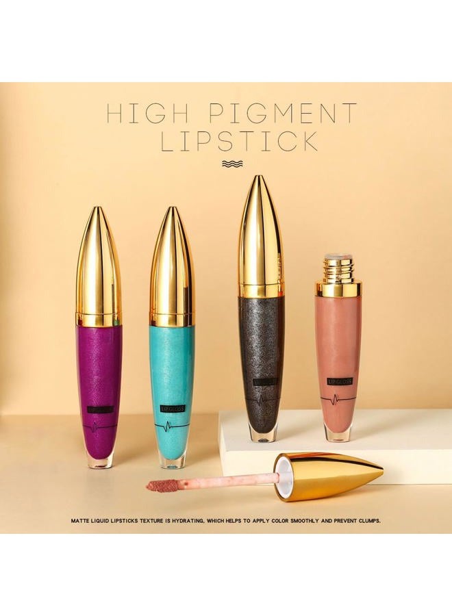 Kilshye Glitter Liquid Lipstick Matte Lipsticks Shimmer Lip Gloss High Pigment Lipglze Party Lips Makeup for Women and Girls Pack of 1 (Black) - Image 5