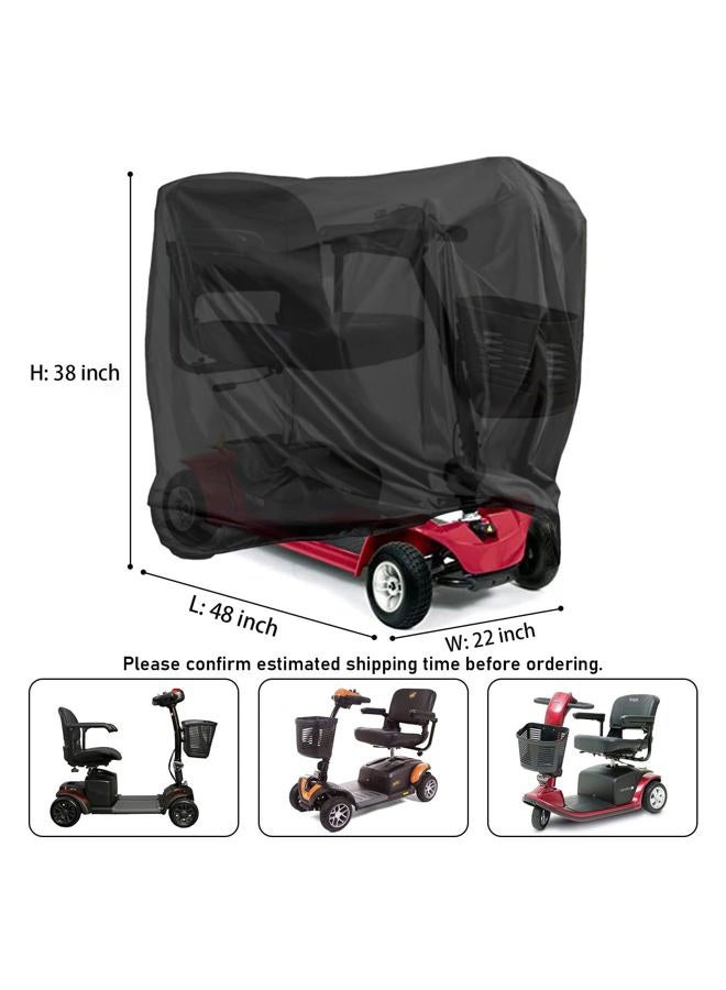 Jungda Mobility Scooter Cover - Waterproof, Heavy Duty All-Weather Protection - 48 x 22 x 38 Inch - Image 2