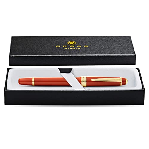 Cross Bailey Light Refillable Fountain Presented in a Everyday Gift Box - Medium Point, Black Ink, Polished Amber - Image 3