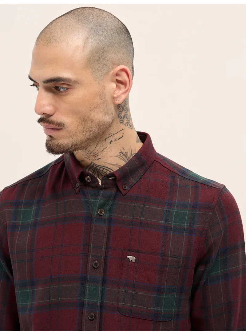 THE BEAR HOUSE Men’s Long Sleeve Shirt – Classic, Comfortable and Stylish Essential for Work, Travel or Casual Outings