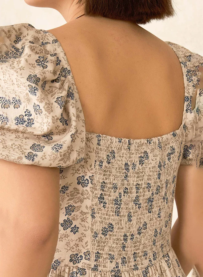 Virgio VIRGIO Linen All Over Printed Mini Dress