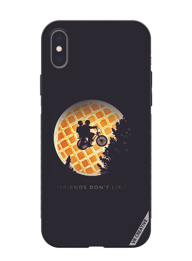 VR CREATIVE Protective Case Cover For Apple iPhone X/XS Friends Don't Lie Design Multicolour - Image 1