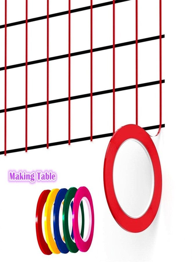 Kinteshun Graphic Chart Tape,Self-Adhesive Gridding Marking Art Whiteboard Tape(3mm Width,12pcs with 6 Colors) - Image 5
