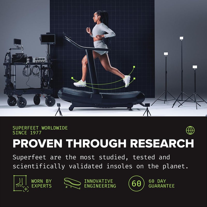 Superfeet All-Purpose Support High Arch Insoles (Green) - Trim-To-Fit Orthotic Shoe Inserts - Professional Grade - Men 7.5-9 / Women 8.5-10 - Image 4