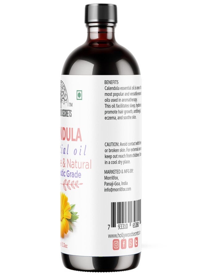 Hollywood Secrets Pure Calendula Essential Oil Therapeutic Grade 100ml - Image 2