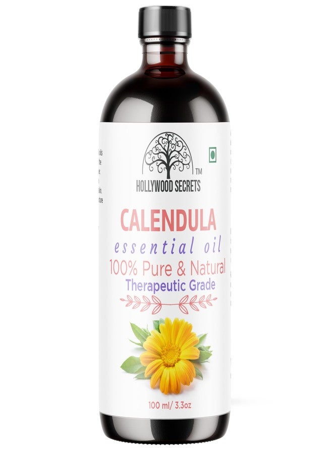Hollywood Secrets Pure Calendula Essential Oil Therapeutic Grade 100ml - Image 1
