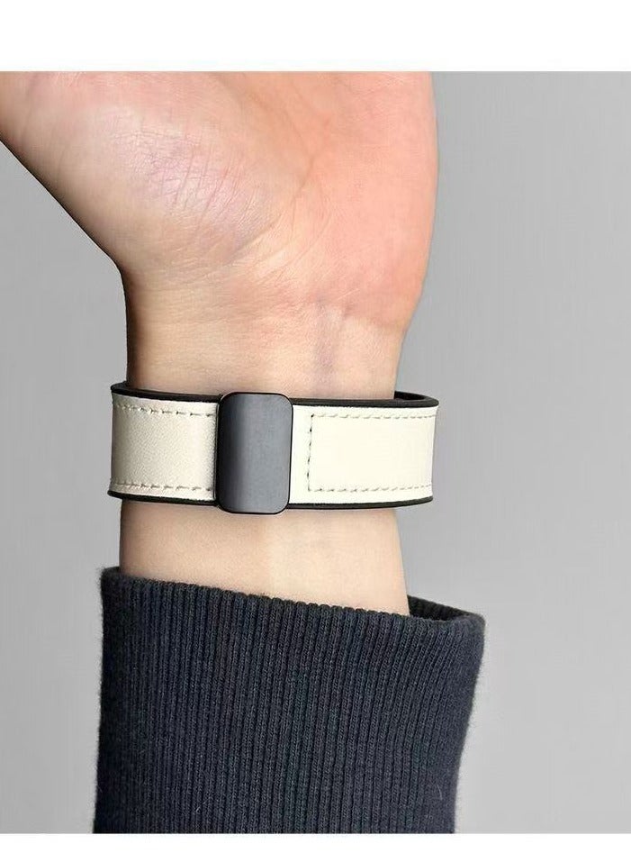 Watch Band Compatible for Apple Watch Series Band 42mm 44mm 45mm 46mm 49mm women, Genuine Leather Double Tour Designed Slim Replacement Strap for iWatch Series10 9 8 7 6 SE  - Image 4
