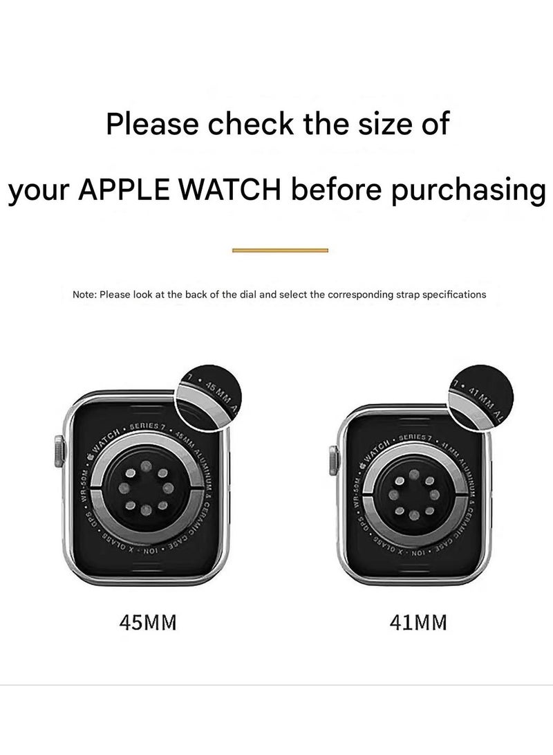 Watch Band Compatible for Apple Watch Series Band 42mm 44mm 45mm 46mm 49mm women, Genuine Leather Double Tour Designed Slim Replacement Strap for iWatch Series10 9 8 7 6 SE  - Image 3
