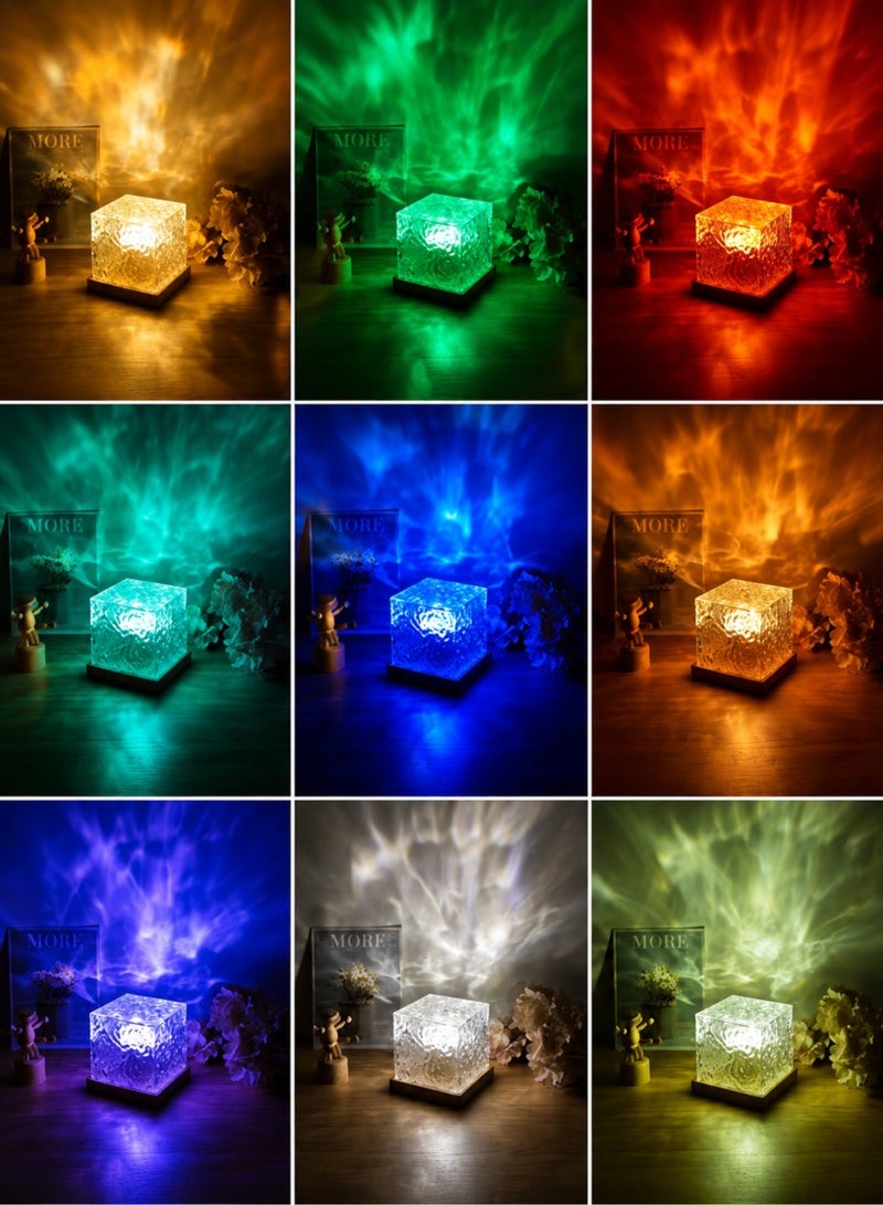 ARNOTEC Ocean Wave Projector Lamp – 16 Colors Aurora Northern Lights Night Light with Remote Control, Crystal Water Ripple Lamp for Bedroom & Room Decor - Image 4