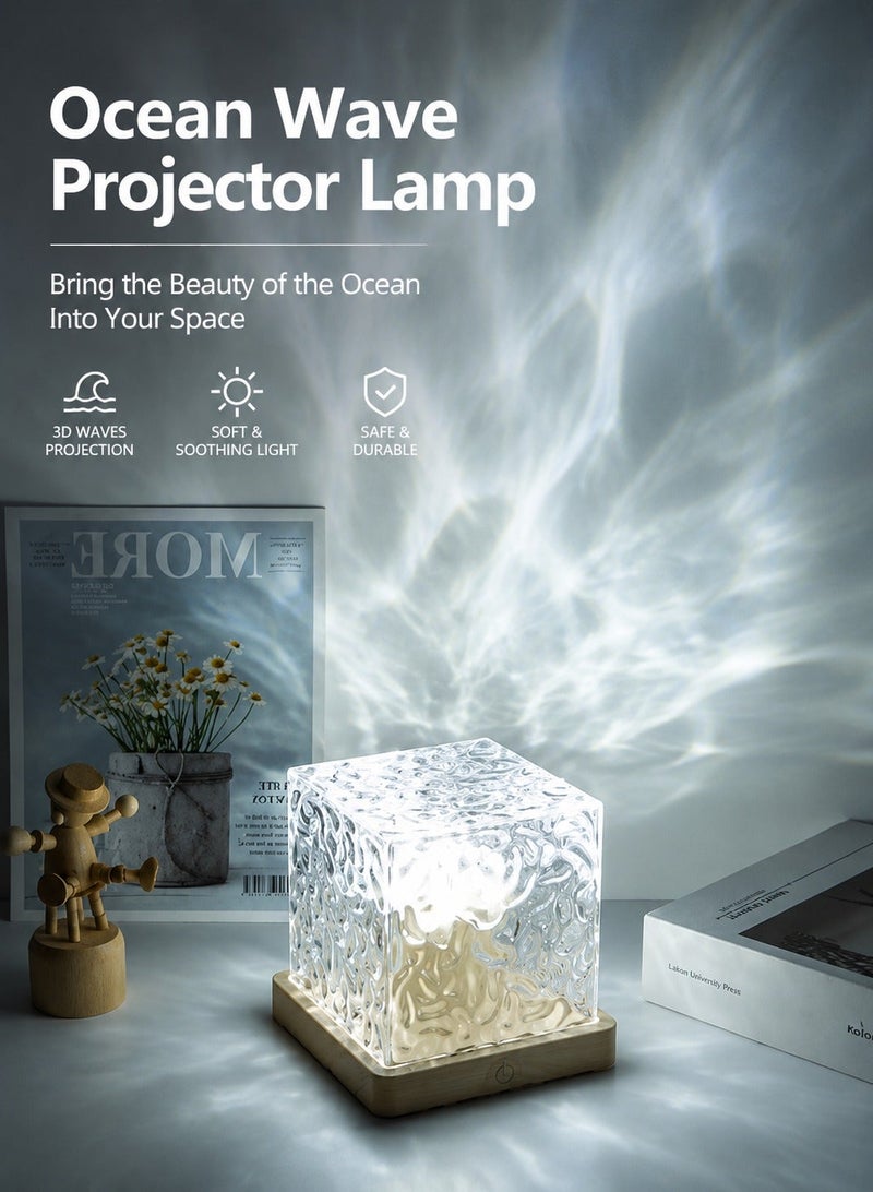 ARNOTEC Ocean Wave Projector Lamp – 16 Colors Aurora Northern Lights Night Light with Remote Control, Crystal Water Ripple Lamp for Bedroom & Room Decor - Image 2