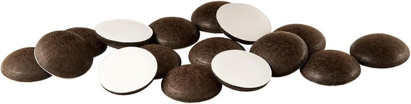 SoftTouch وسادات أثاث من الفelt 4735295N للاستخدام المطول للأسطح الصلبة وغير المستوية، دائرية 1 بوصة، بني، 16 قطعة - Image 1