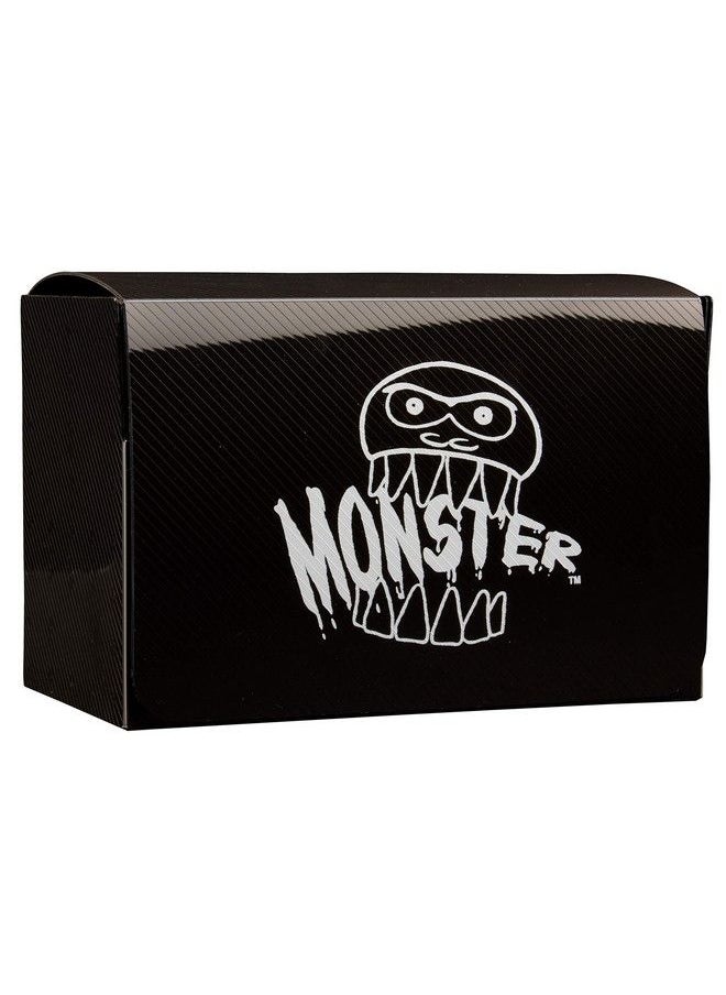 Monster Protectors - Xl Commander Magnetic Deck Storage Box(Black) For Collectible Trading Cardsdual Compartments For Up To 200 Cards Standard & Smaller Size Tcgs Works With Yugioh Mtg Pokémon & More - Image 1