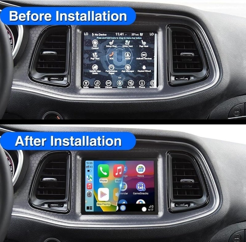 Vierex Fit Dodge Charger Car Stereo, Dodge Challenger Android Screen 8.4 Inch 2015-2021, CarPlay, Android Auto, WiFi, GPS Navigation, HD Backup Camera (4GB RAM 32GB ROM Carplay) - Image 2