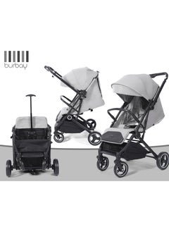 burbay Two-way baby stroller with stainless steel folding handle for travel and trips  - Image 1