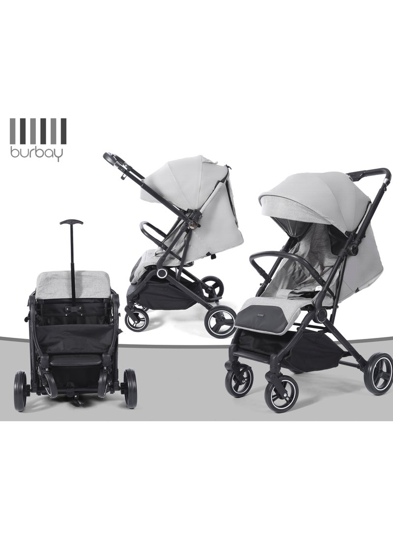 burbay - Two-way baby stroller with stainless steel folding handle for travel and trips - Image 1