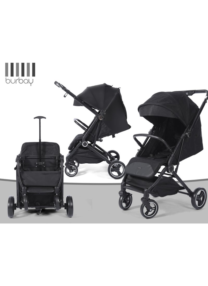 burbay - Two-way baby stroller with stainless steel folding handle for travel and trips - Image 1