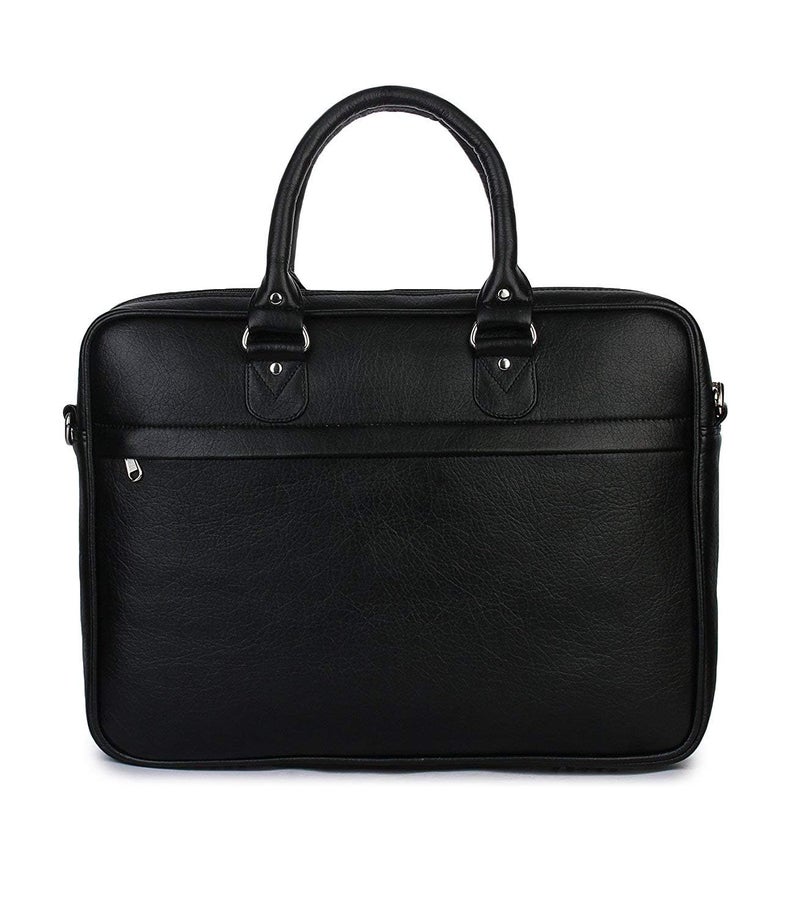 K London Professional Unisex Laptop Messenger bag|Briefcase|Office bag, Black PU Leather, Dual Handle with Shoulder Strap| Office Bag for men and women Support Upto 15 Inches (1803_Black) - Image 2